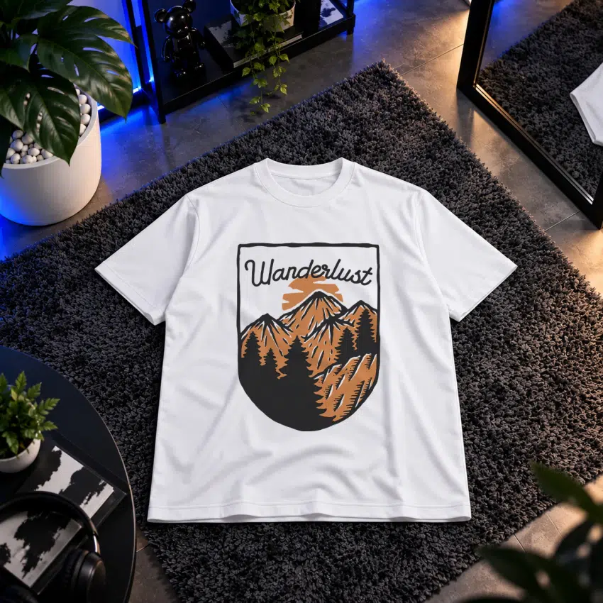 تیشرت کوهستان طرح Wanderlust