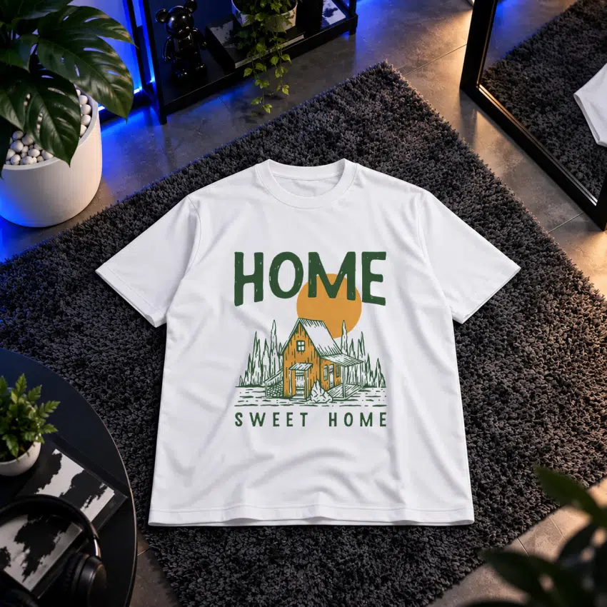 تیشرت کلبه طرح Home Sweet Home