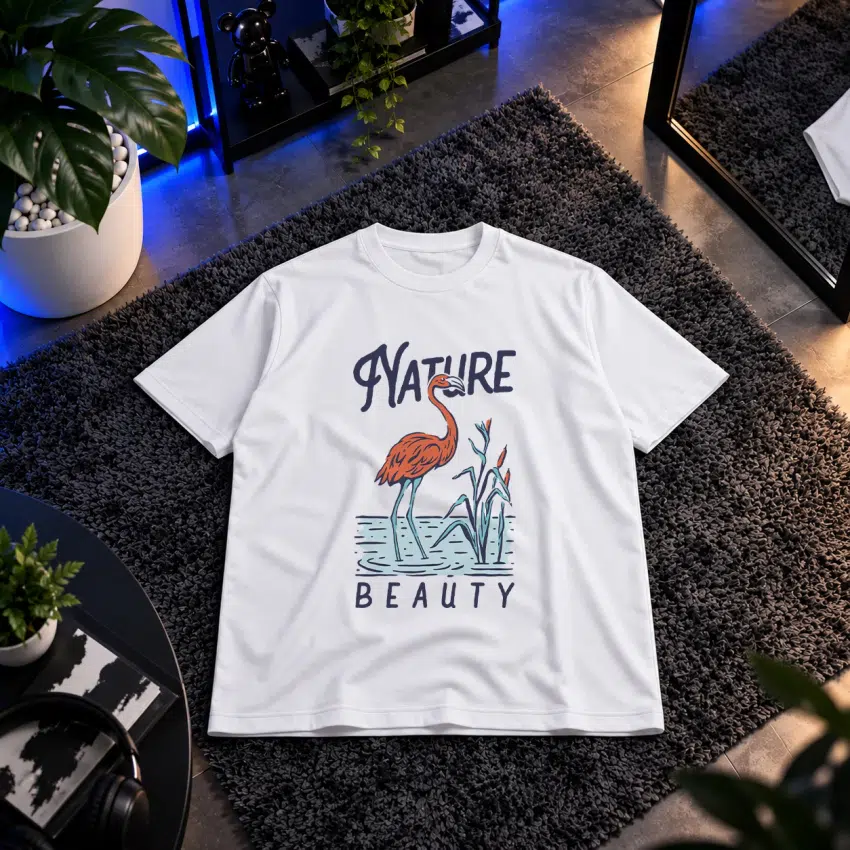 تیشرت فلامینگو طرح Nature Beauty
