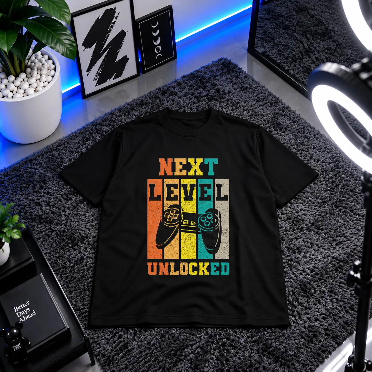تیشرت گیمینگ طرح Next Level Unlocked کد 15139