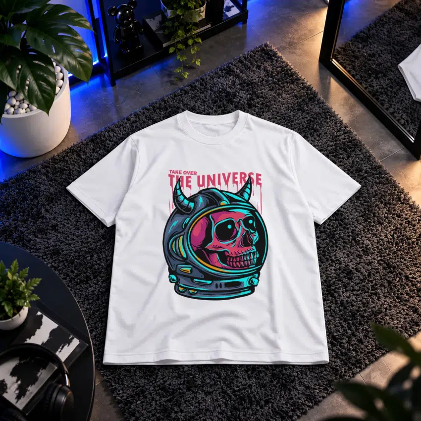 تیشرت جمجمه طرح فضانورد Take Over the Universe