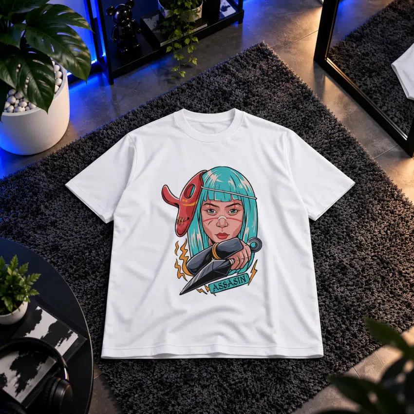 تیشرت دختر طرح چاقو Assassin