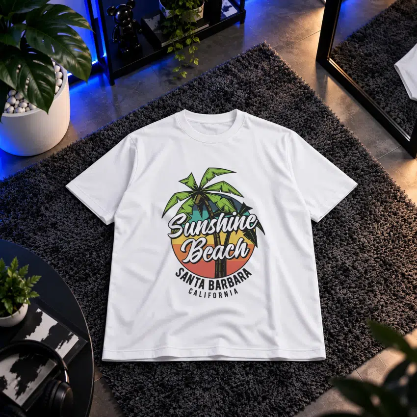 تیشرت طرح ساحلی Sunshine Beach Santa Barbara