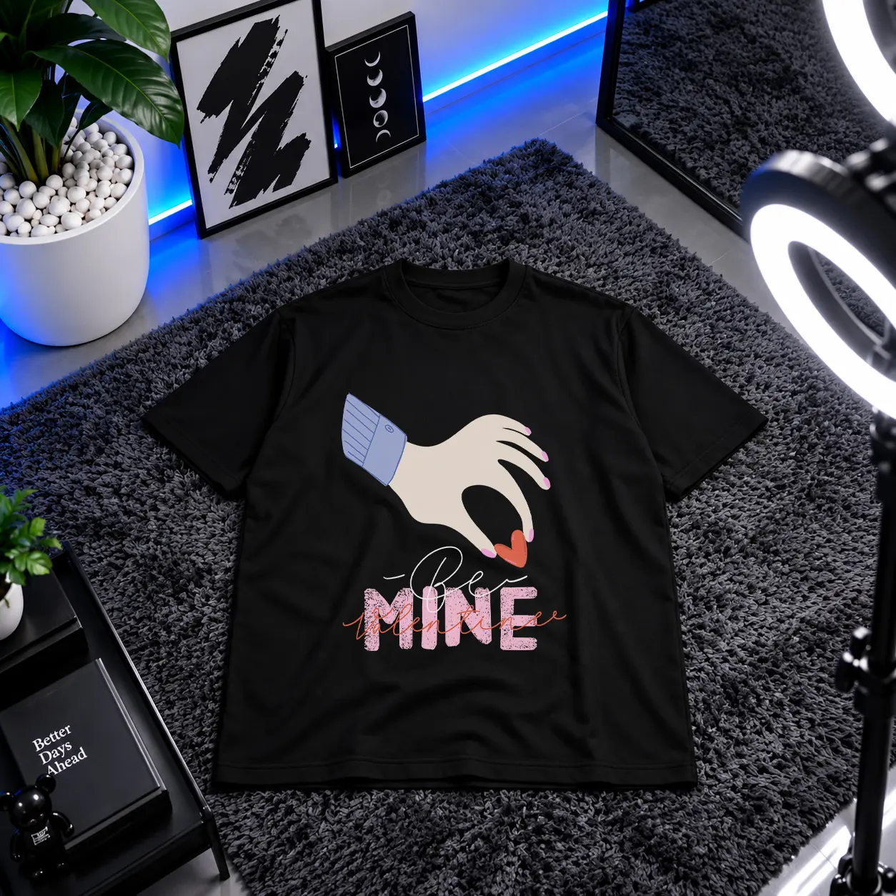 تیشرت ولنتاین طرح Be Mine کد 15496