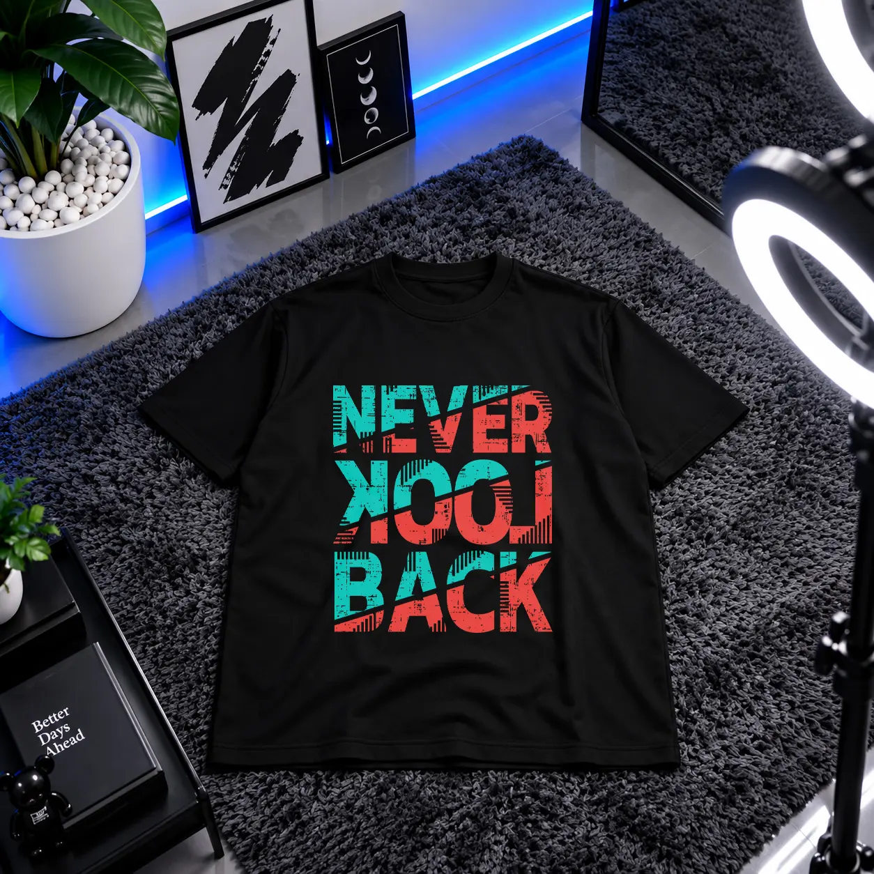 تیشرت تایپوگرافی Never Look Back کد 15567