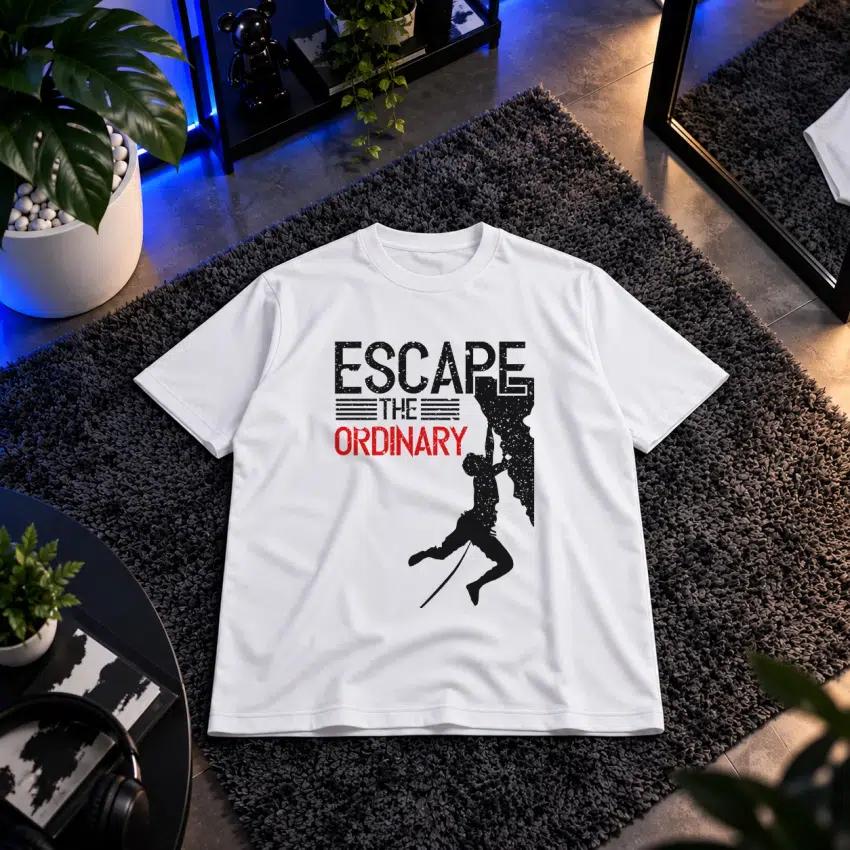 تیشرت صخره‌نوردی طرح Escape the Ordinary