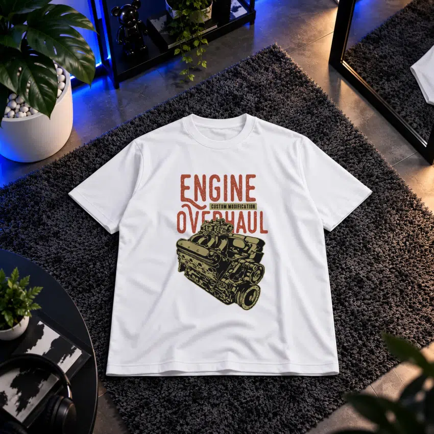 تیشرت موتور طرح Engine Overhaul