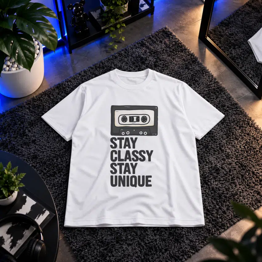تیشرت نوار کاست طرح Stay Classy Stay Unique