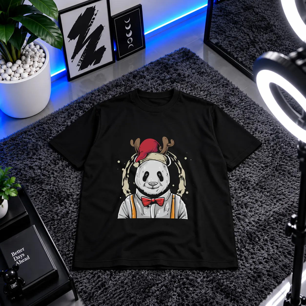 تیشرت پاندا طرح کریسمسی کد 15937