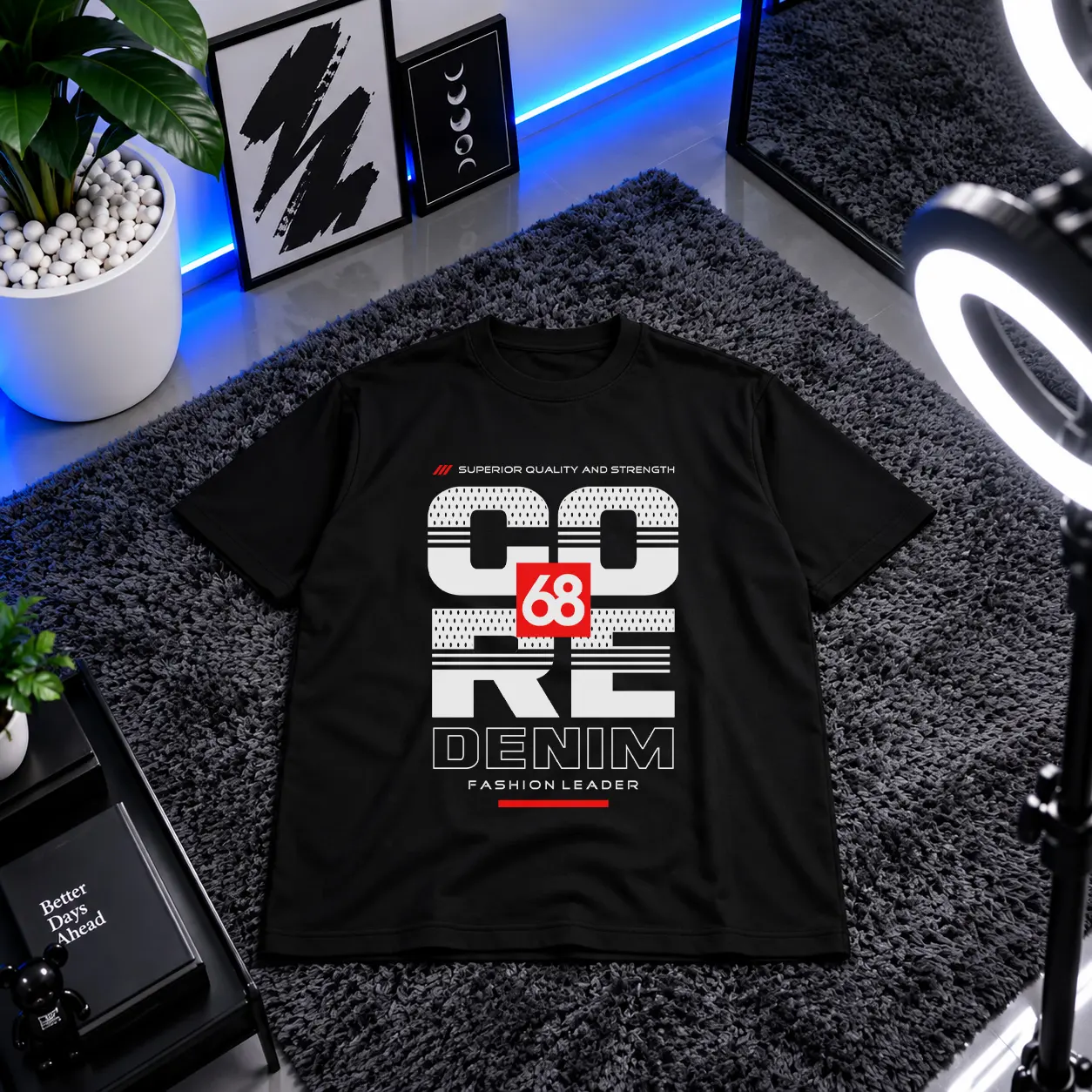تیشرت تایپوگرافی Core Denim 68 کد 15980