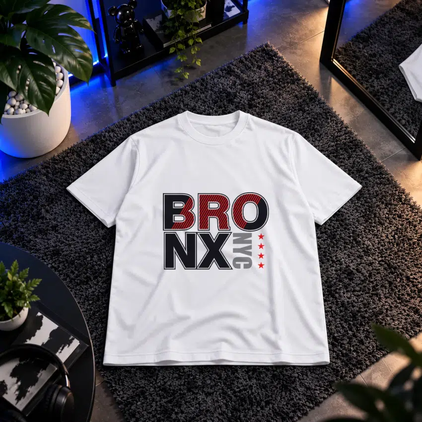 تیشرت طرح تایپوگرافی Bronx NYC