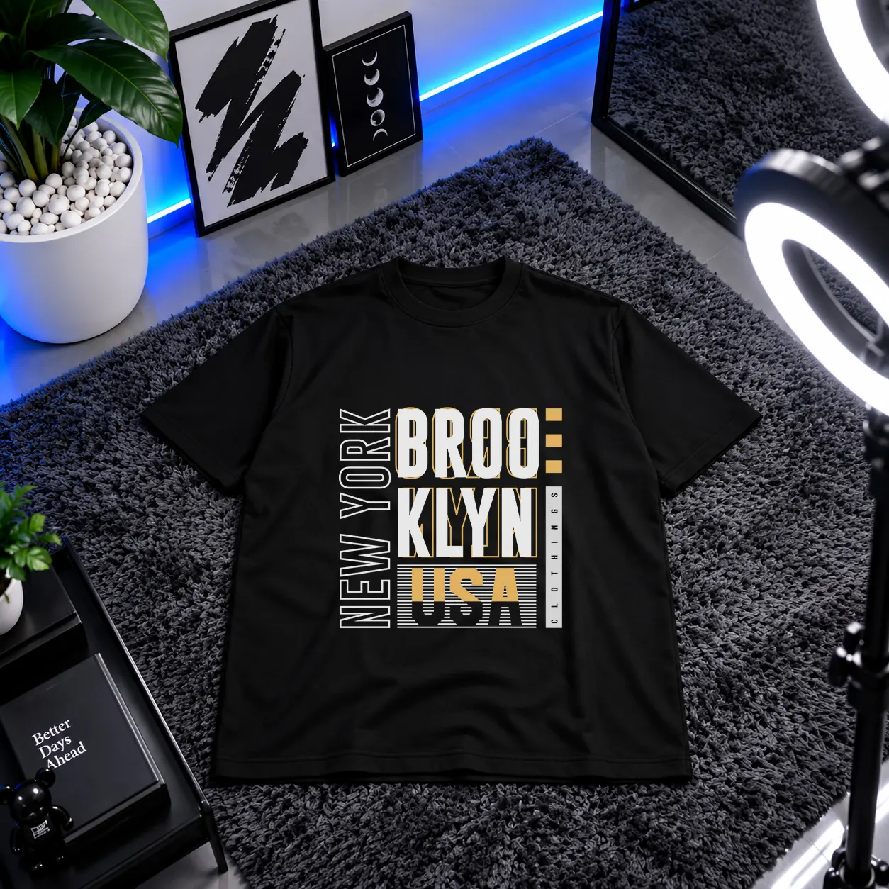 تیشرت تایپوگرافی Brooklyn New York USA کد 16052
