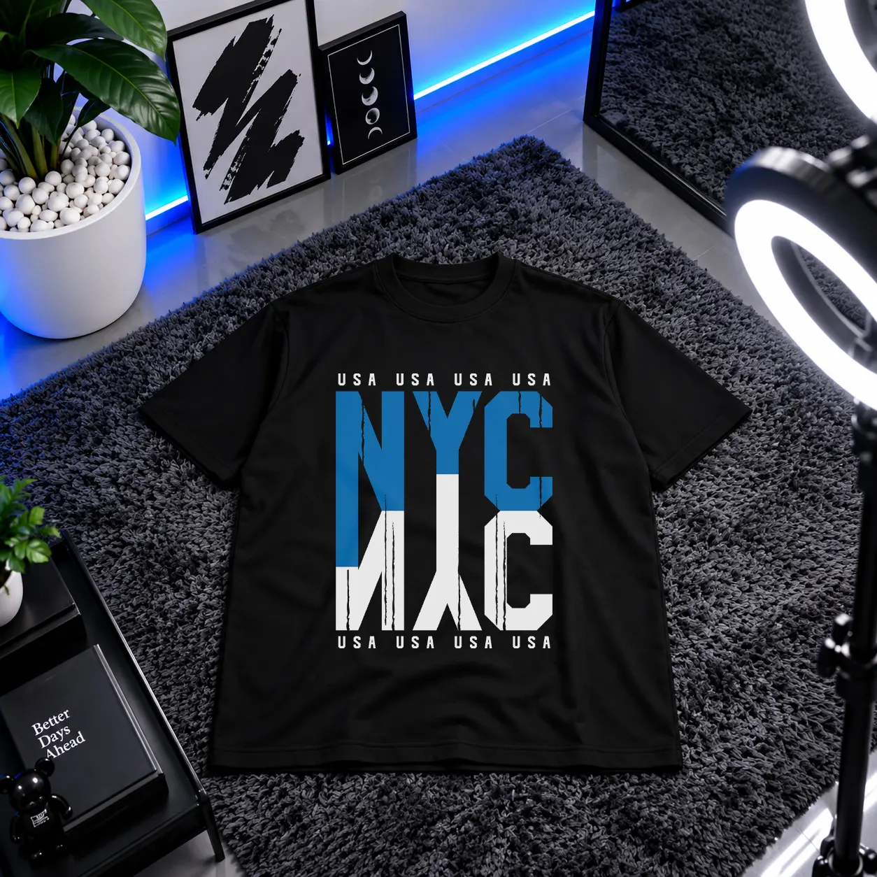 تیشرت تایپوگرافی NYC USA کد 16136