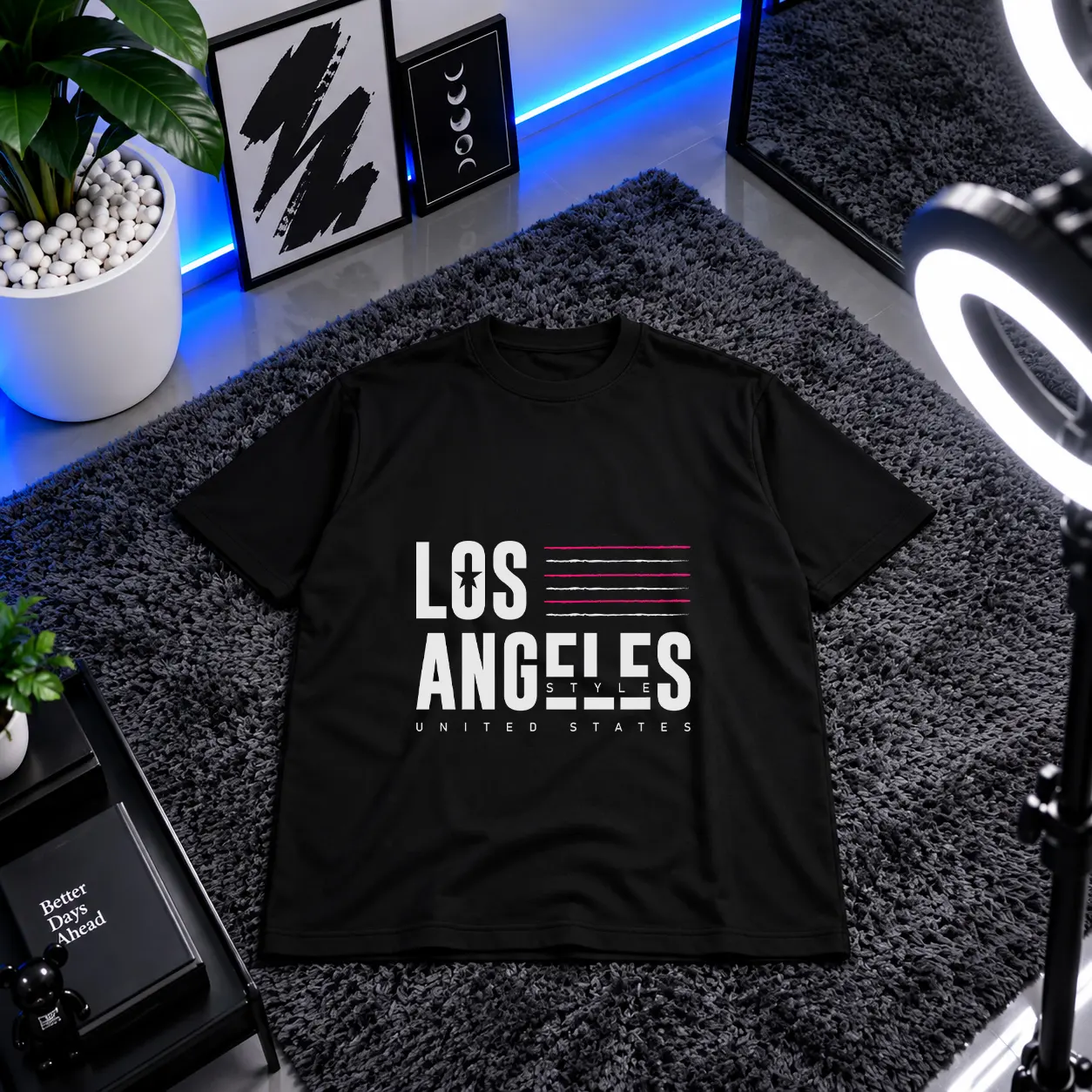تیشرت تایپوگرافی Los Angeles Style کد 16138