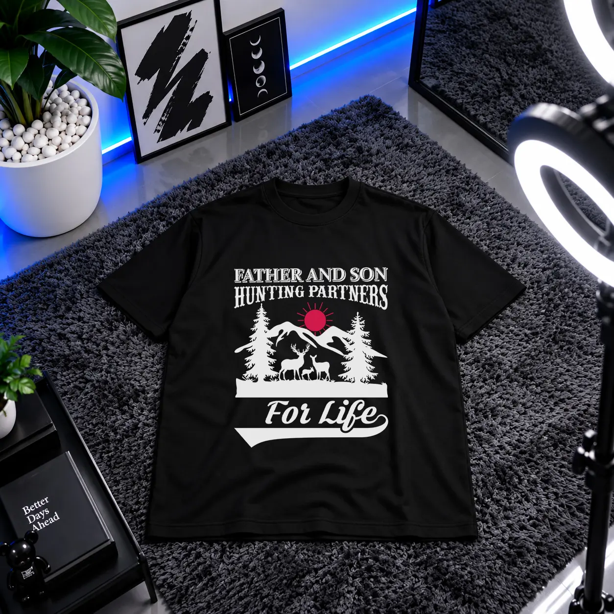 تیشرت شکار طرح Father and Son Hunting Partners کد 16250