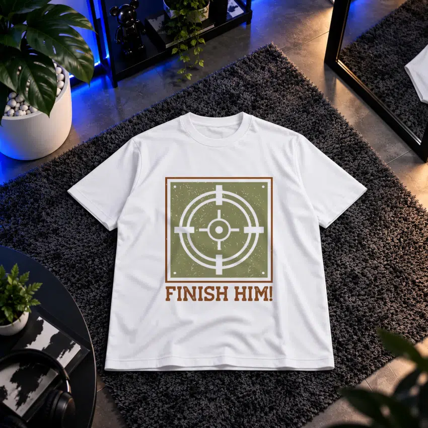 تیشرت طرح نشانه‌گیری Finish Him