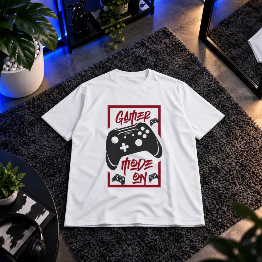 تیشرت طرح دسته بازی Gamer Mode On