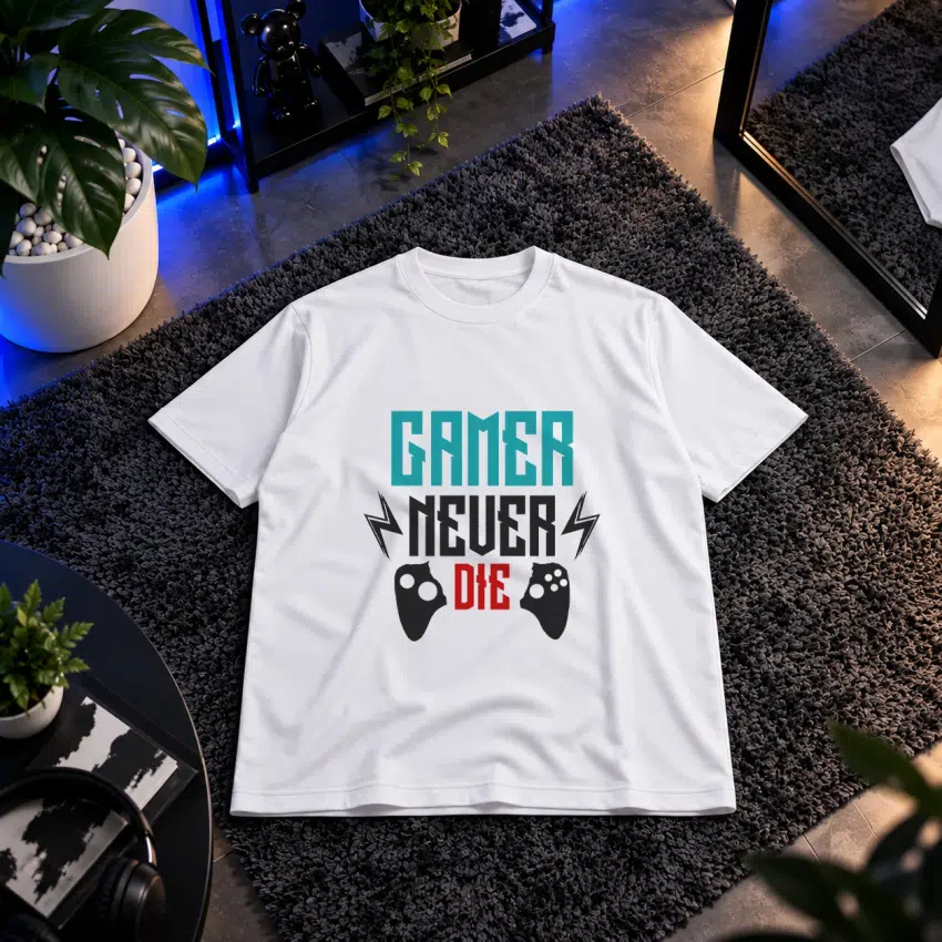 تیشرت طرح Gamer Never Die