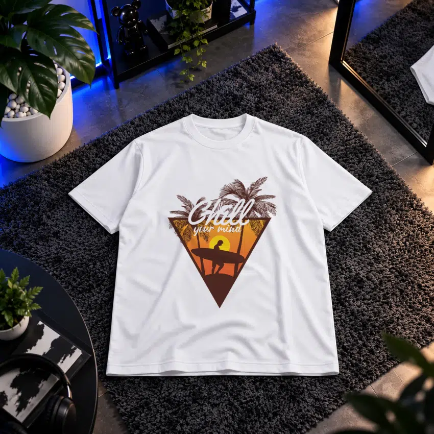 تیشرت طرح موج‌سواری Chill Your Mind