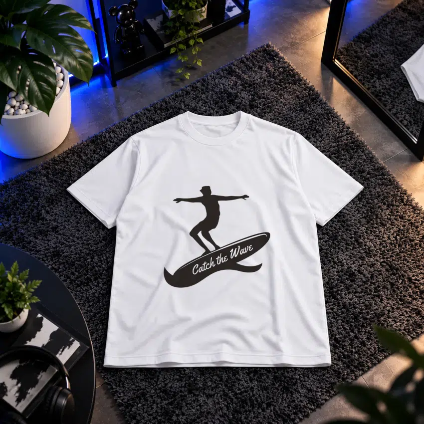 تیشرت طرح موج‌سواری Catch the Wave