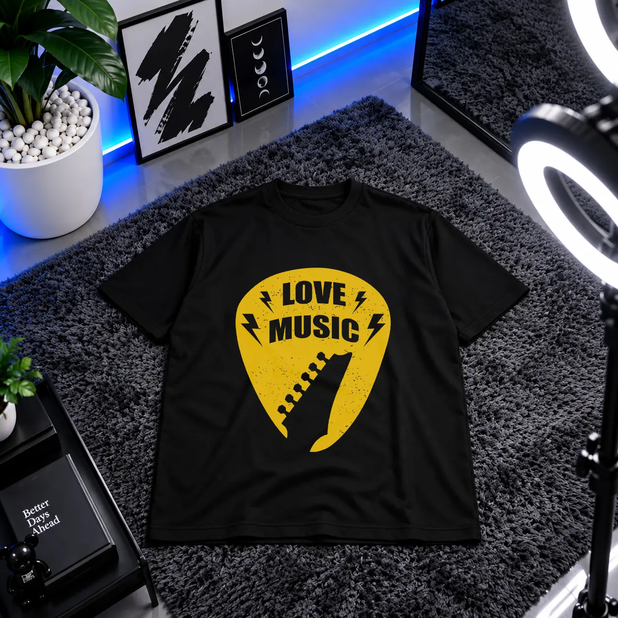 تیشرت موسیقی طرح Love Music کد 16392