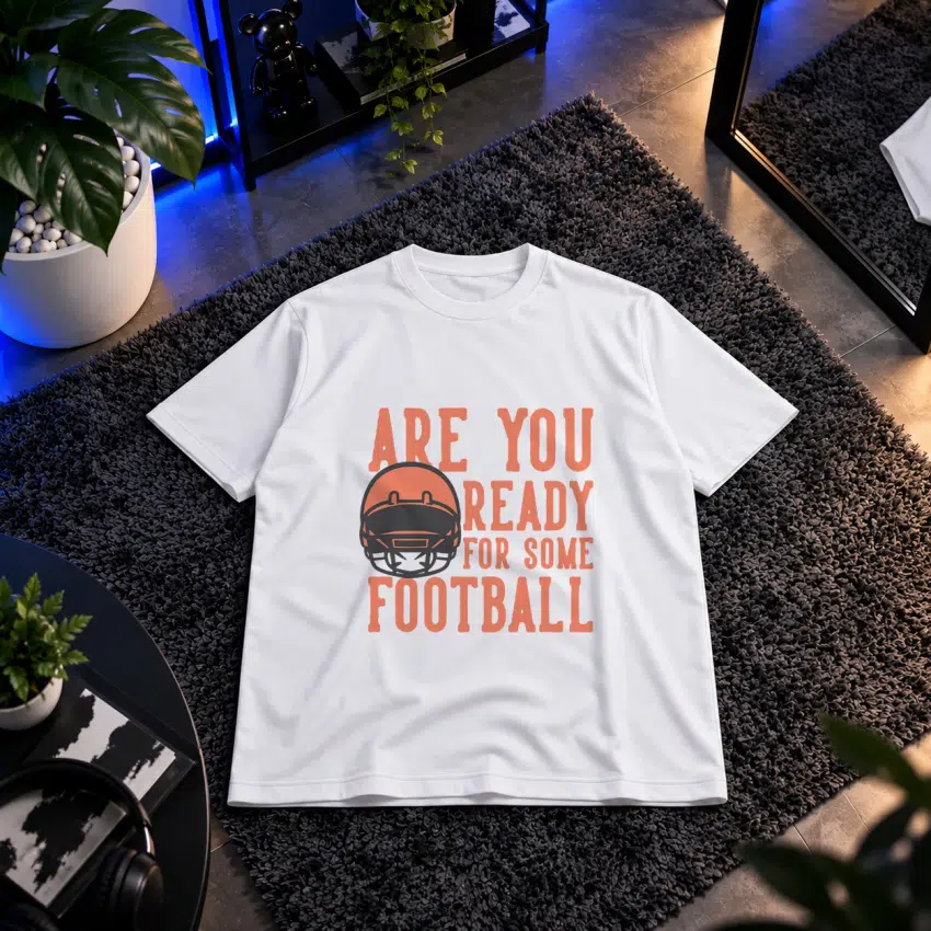 تیشرت طرح کلاه فوتبال Are You Ready for Some Football