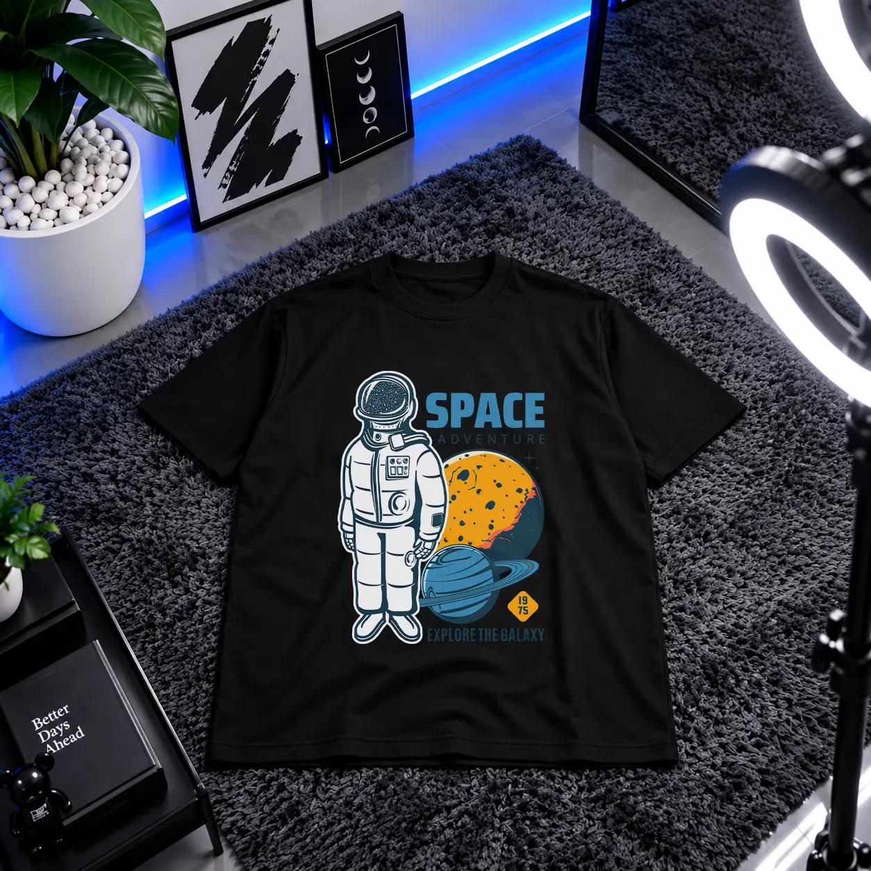 تیشرت فضانورد طرح Explore the Galaxy کد 16586