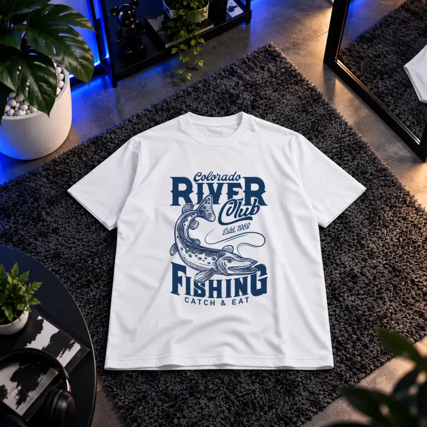 تیشرت طرح ماهی Colorado River Club کد 16593
