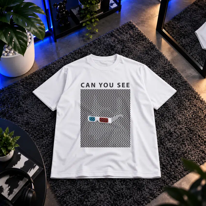 تیشرت عینک سه‌بعدی طرح Can You See