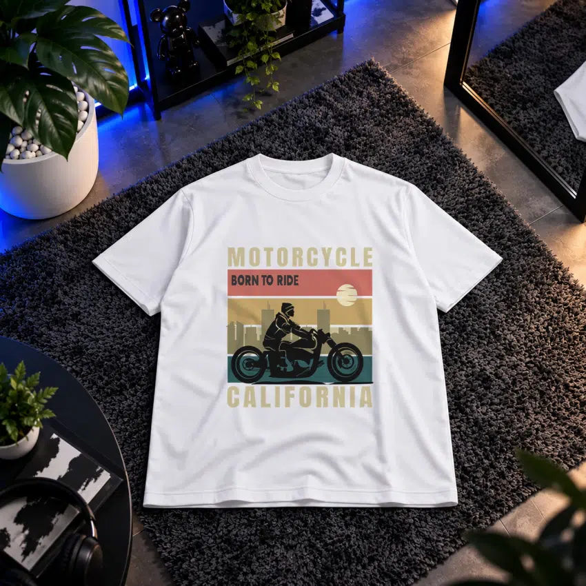 تیشرت موتورسیکلت طرح California Born to Ride