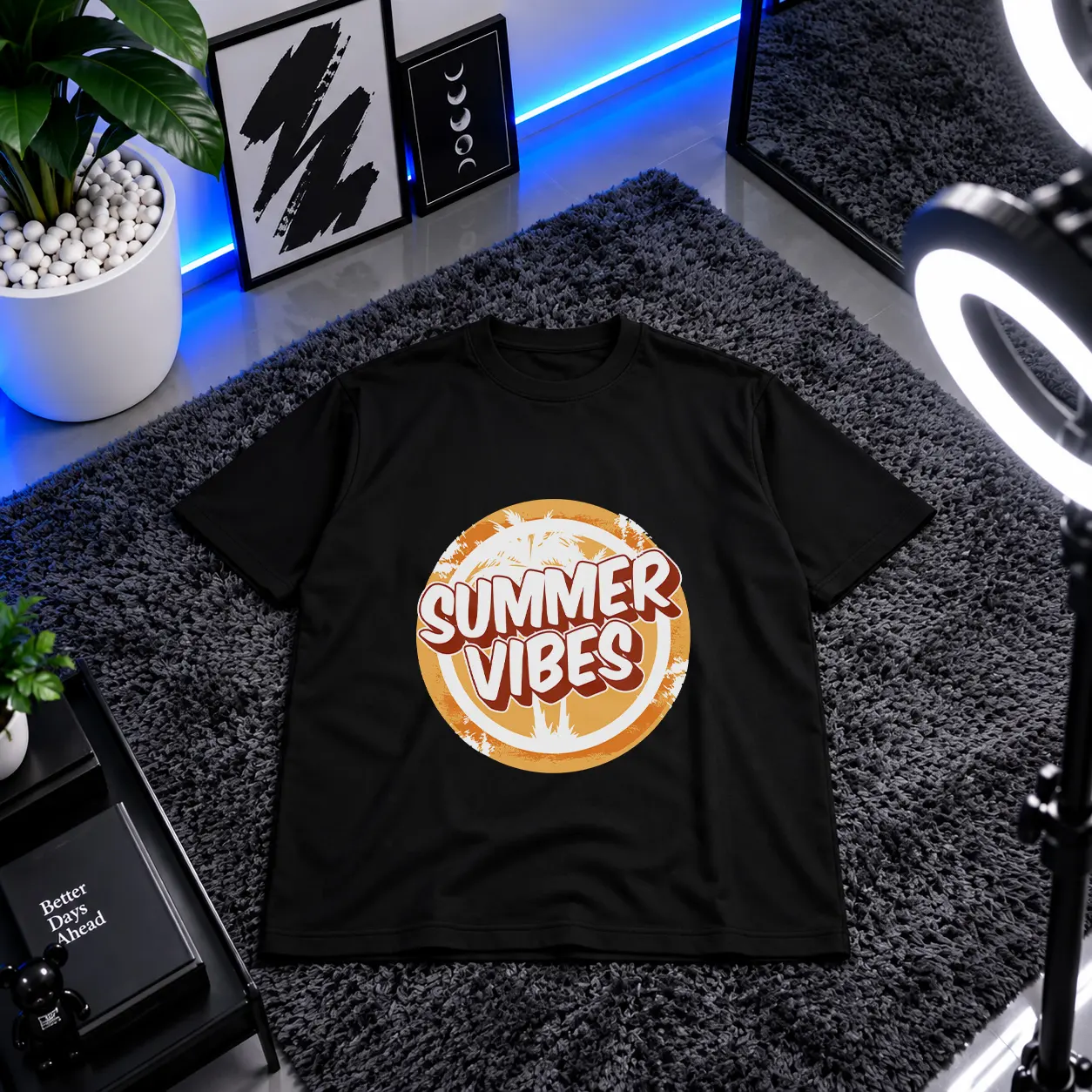 تیشرت طرح Summer Vibes خورشید کد 16694