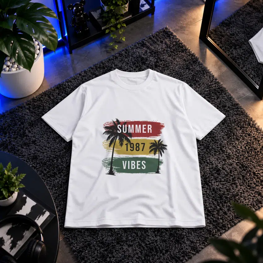 تیشرت طرح نخل Summer 1987 Vibes