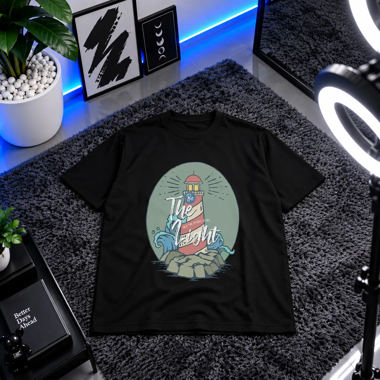 تیشرت فانوس دریایی طرح Be the Light کد 16921