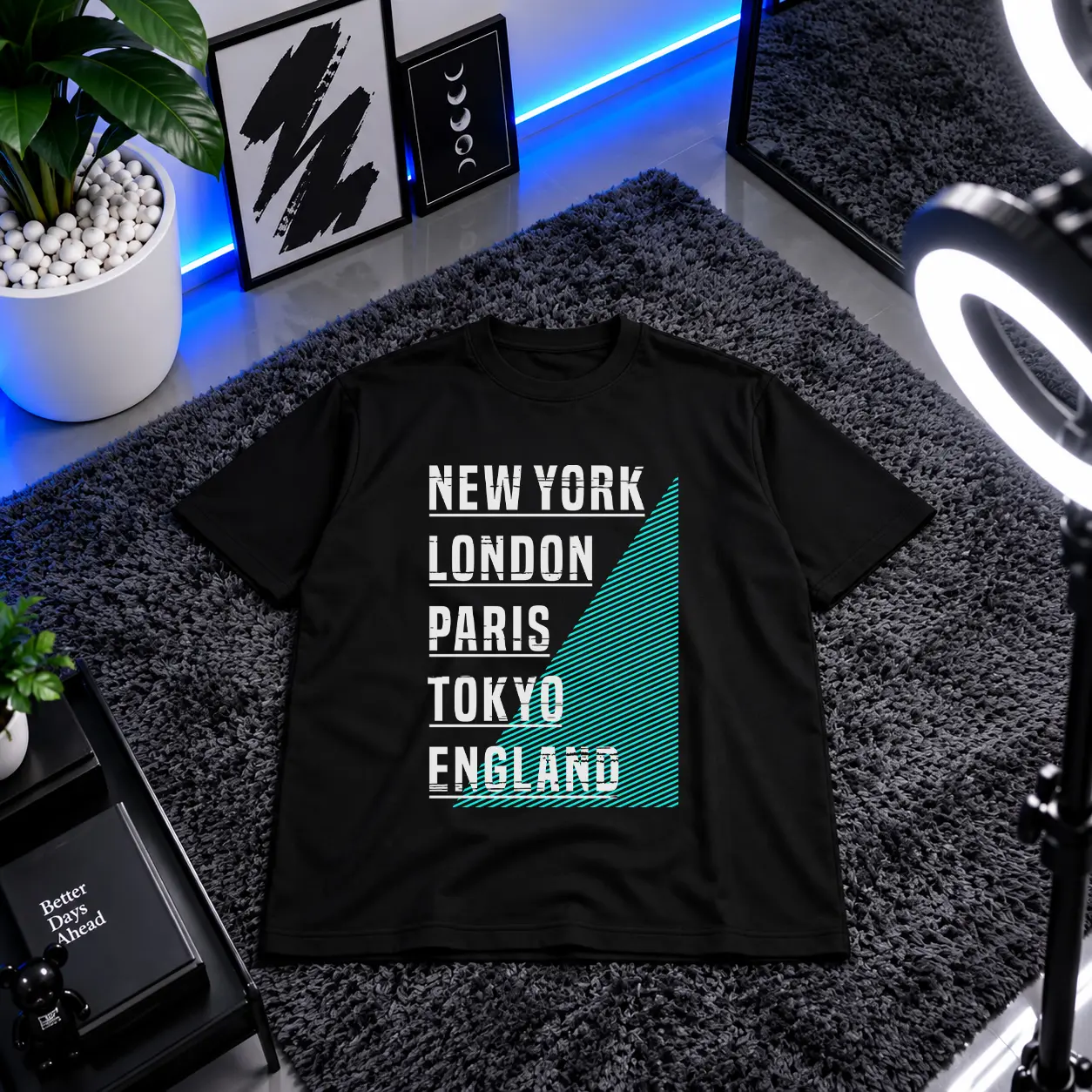 تیشرت نوشته شهرهای جهان New York London Paris Tokyo کد 17045
