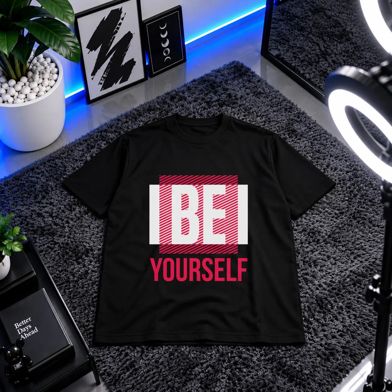 تیشرت نوشته Be Yourself کد 17051