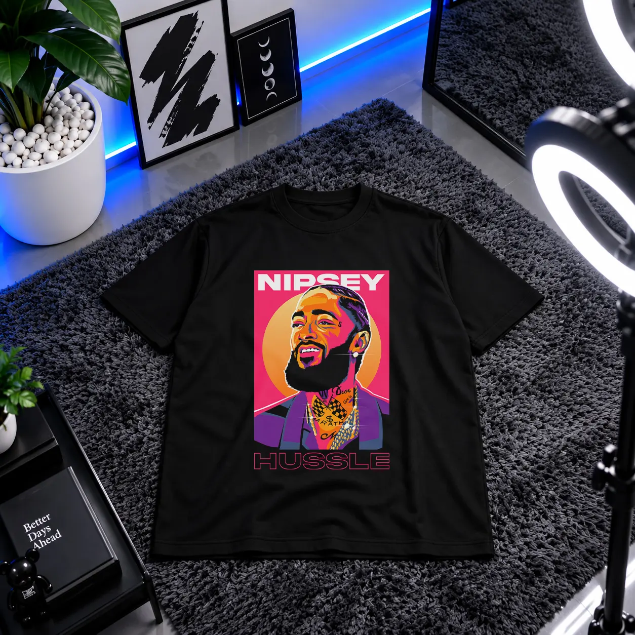 تیشرت نیپسی هاسل طرح پرتره (Nipsey Hussle) کد 17609