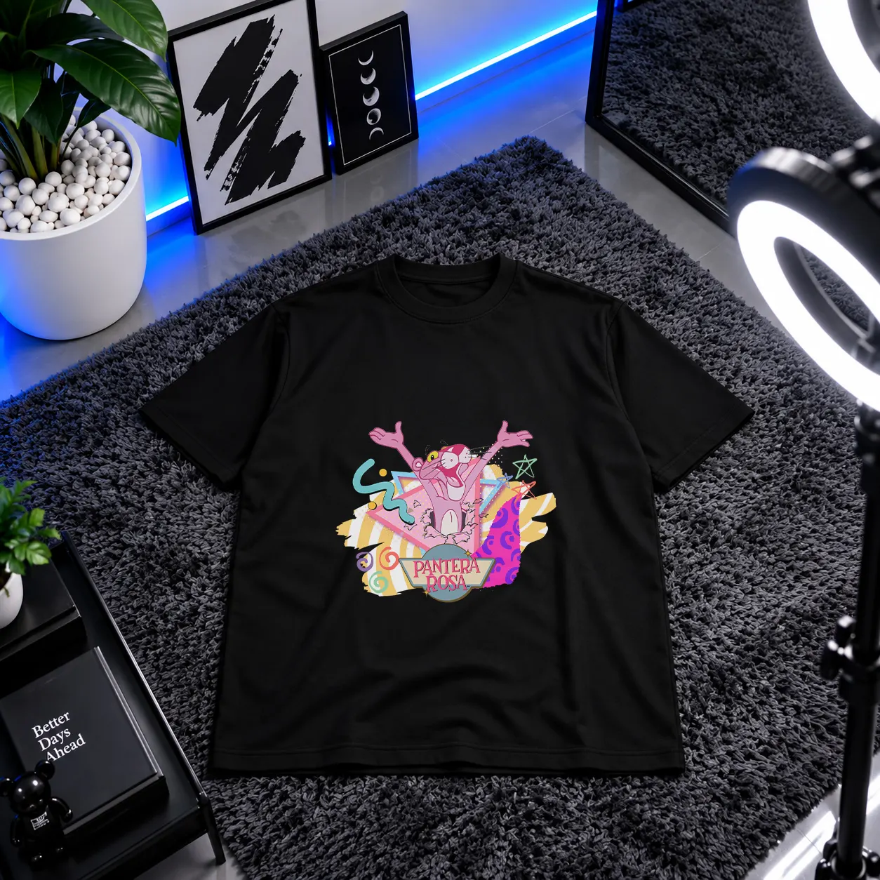 تیشرت پلنگ صورتی و نوشته Pantera Rosa کد 1761