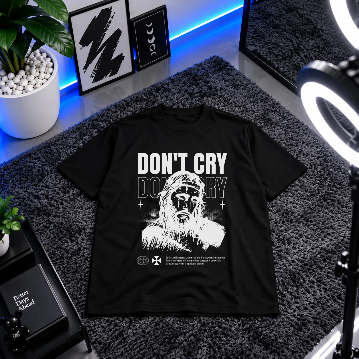 تیشرت حضرت عیسی طرح Don’t Cry کد 18012