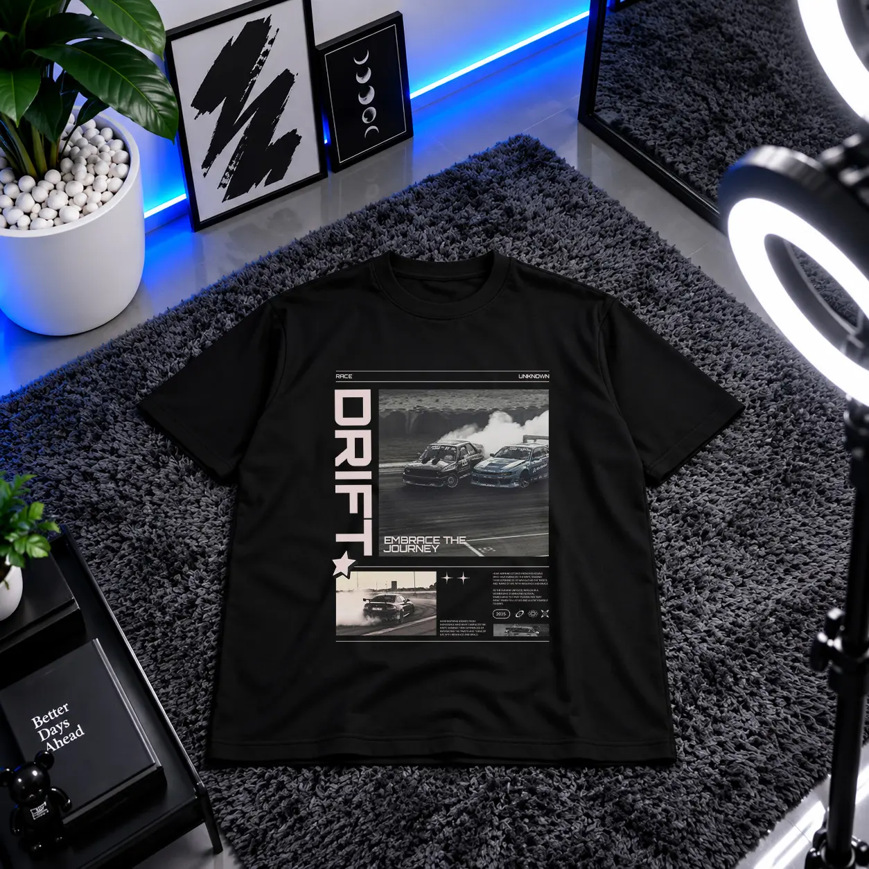 تیشرت طرح Drift Embrace the Journey کد 18170