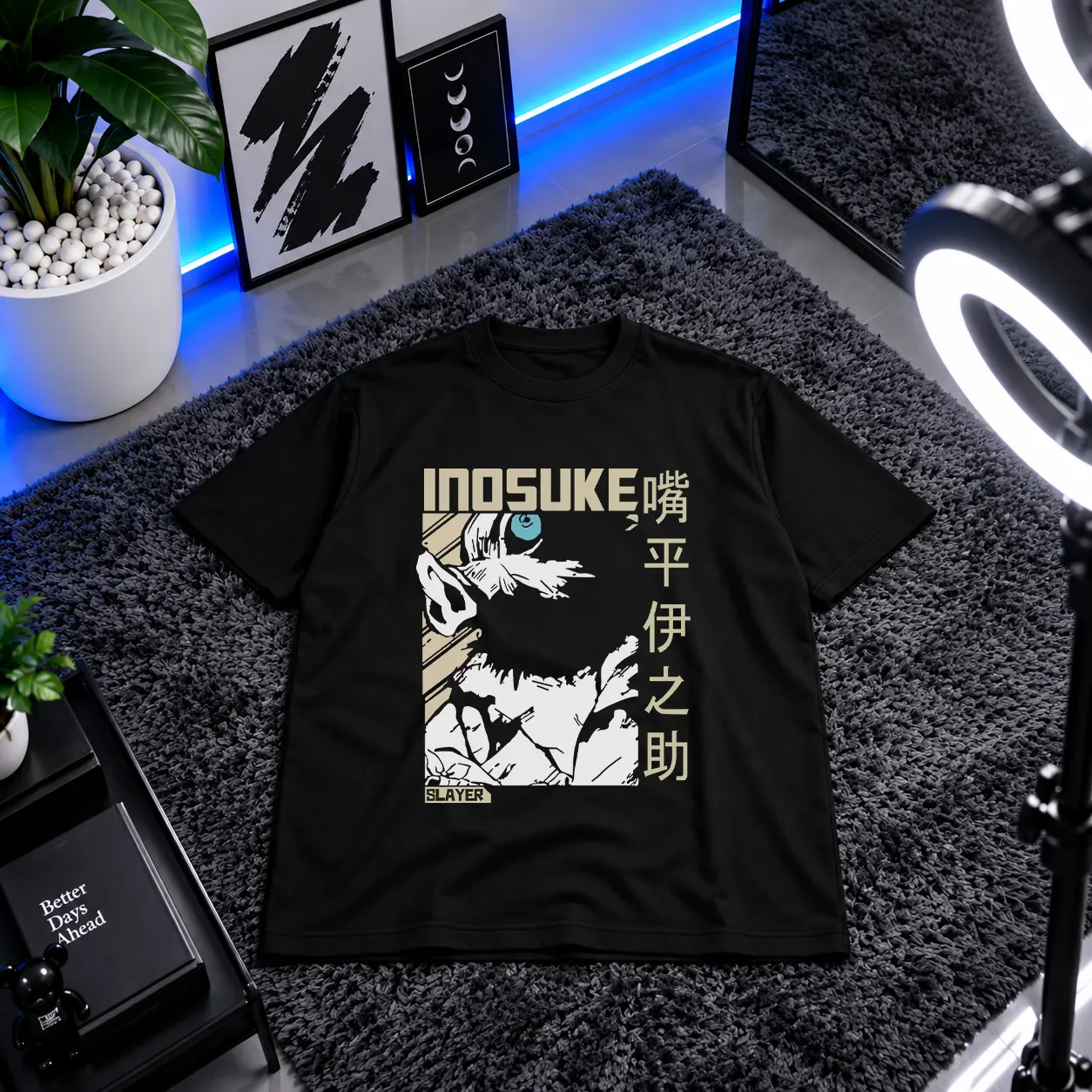 تیشرت انیمه دیمن اسلیر طرح اینوسکه (Inosuke) کد 18259