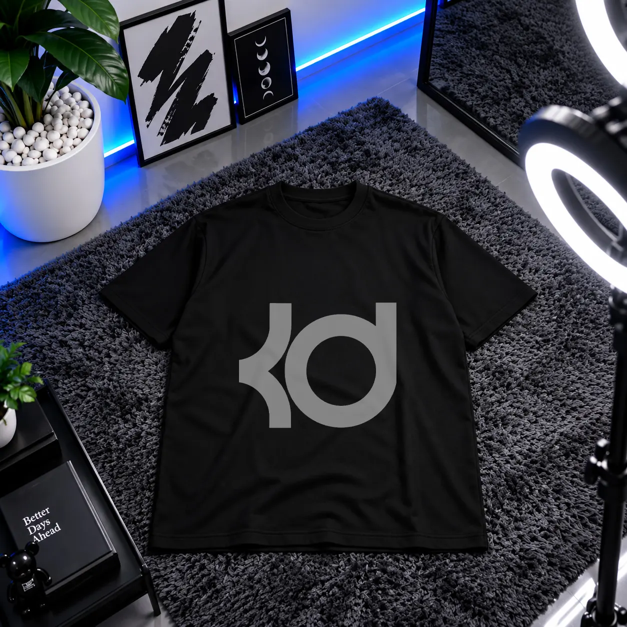 تیشرت بسکتبال طرح لوگوی KD کد 18302