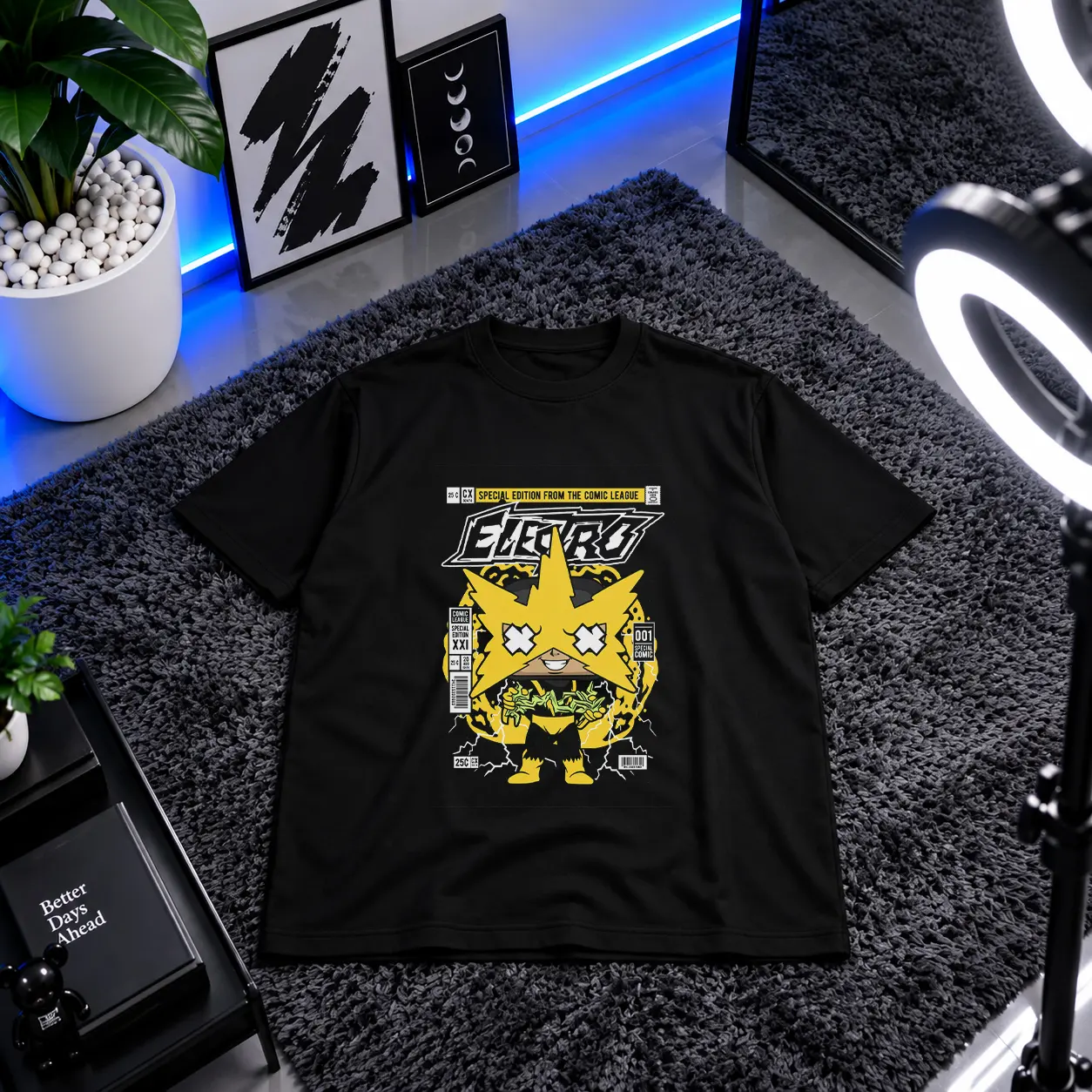تیشرت طرح کمیک Electro کد 18391