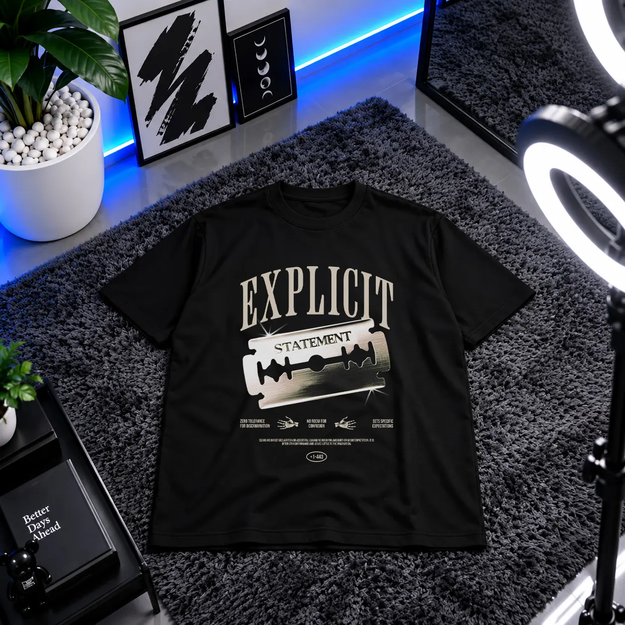 تیشرت آندرگراند طرح تیغ Explicit Statement کد 18528