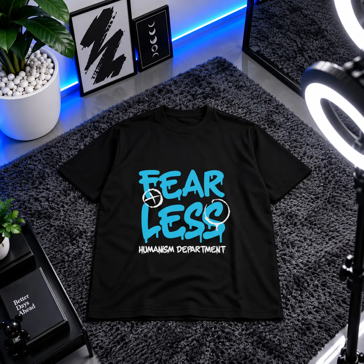 تیشرت گرافیتی Fearless کد 18640