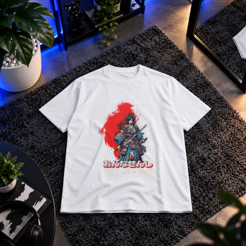 تیشرت سامورایی طرح زن جنگجو