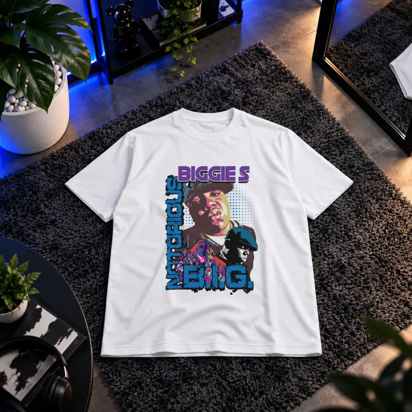 تیشرت طرح پرتره ناتوریوس بیگ (Notorious B.I.G.)