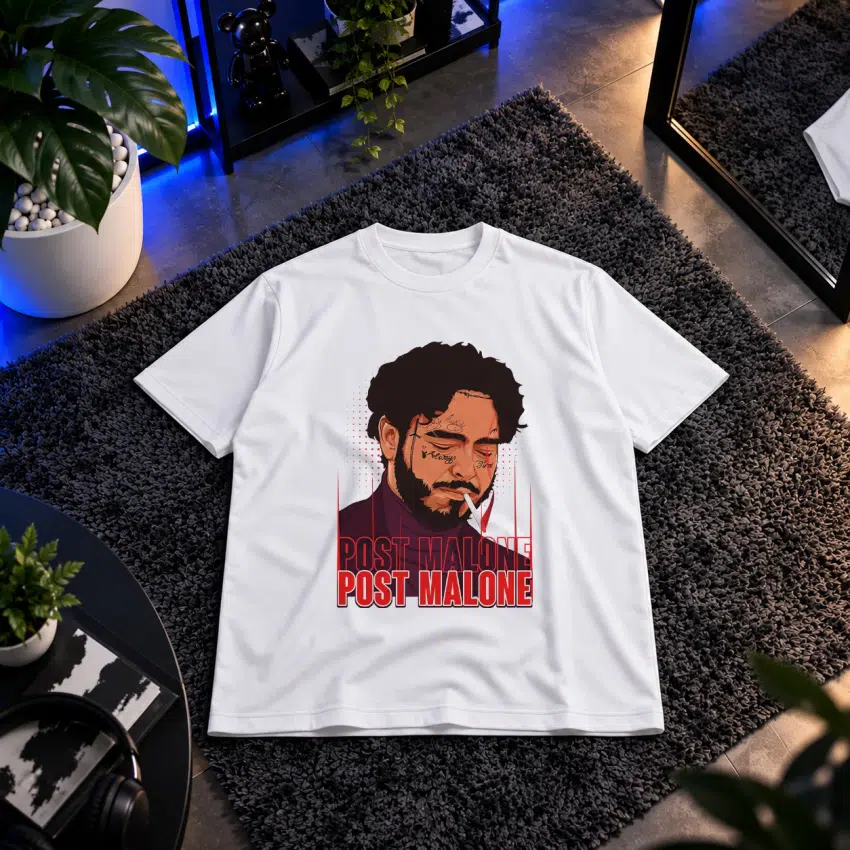 تیشرت پست مالون طرح پرتره (Post Malone)