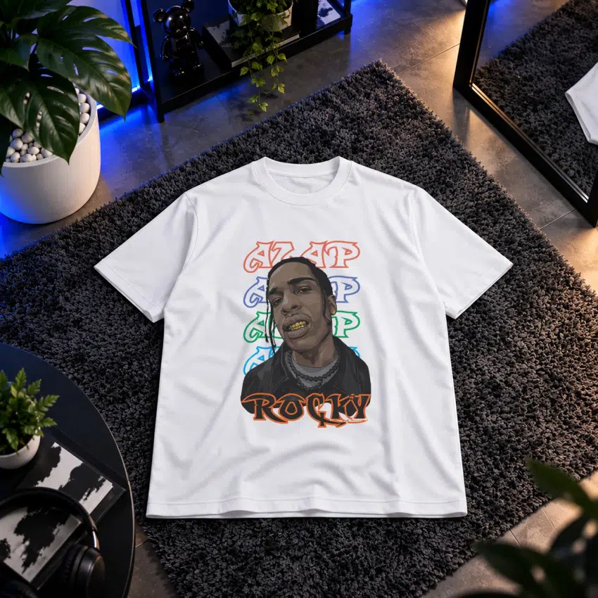 تیشرت طرح پرتره ای‌سپ راکی (ASAP Rocky)