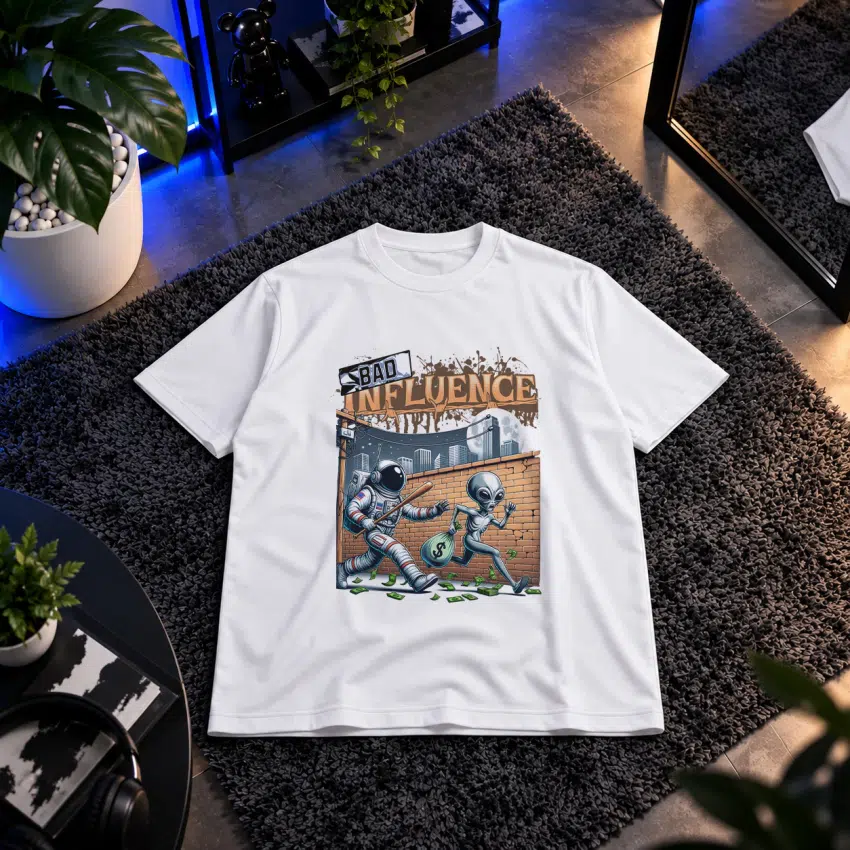 تیشرت فضانورد طرح Bad Influence