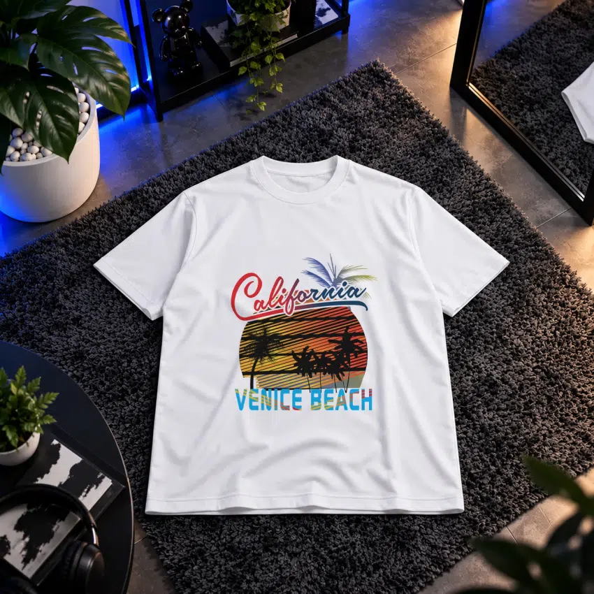 تیشرت طرح غروب کالیفرنیا Venice Beach
